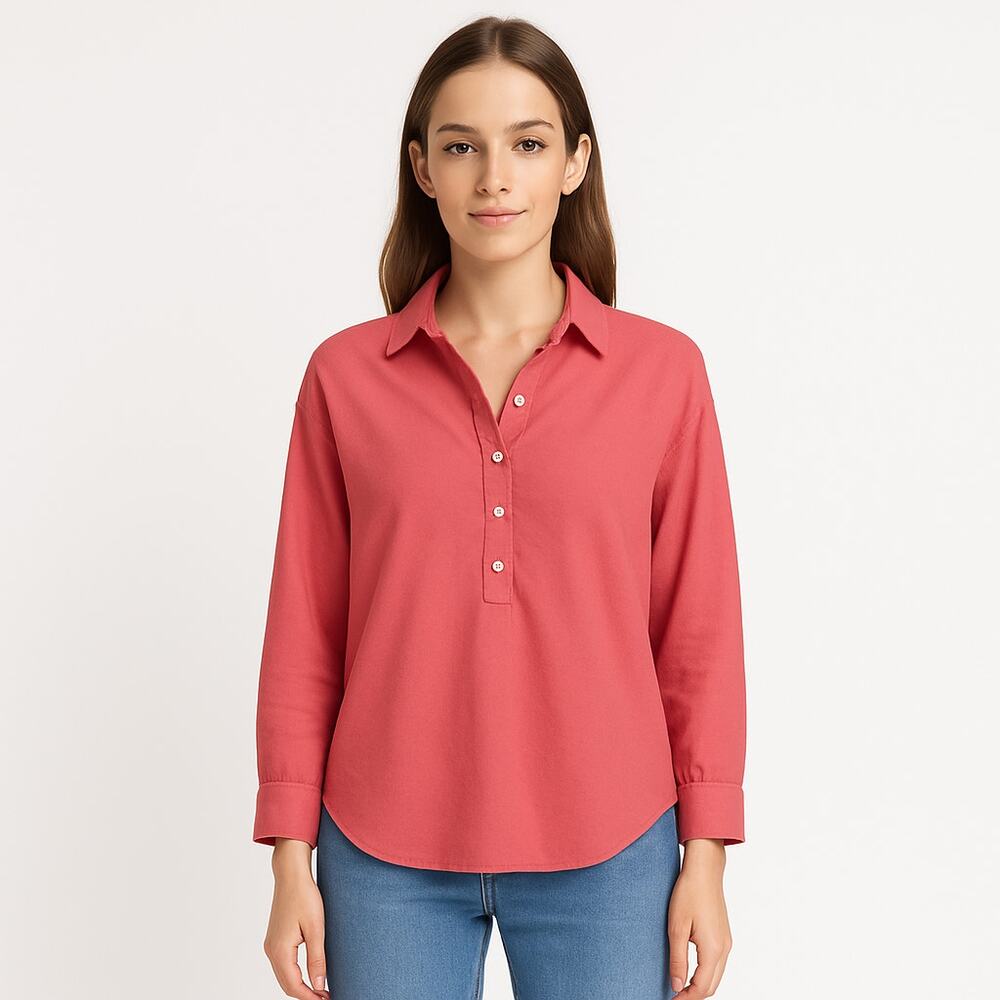 A Shirt Thing Diego Salmon Pink Button Up Top M/L